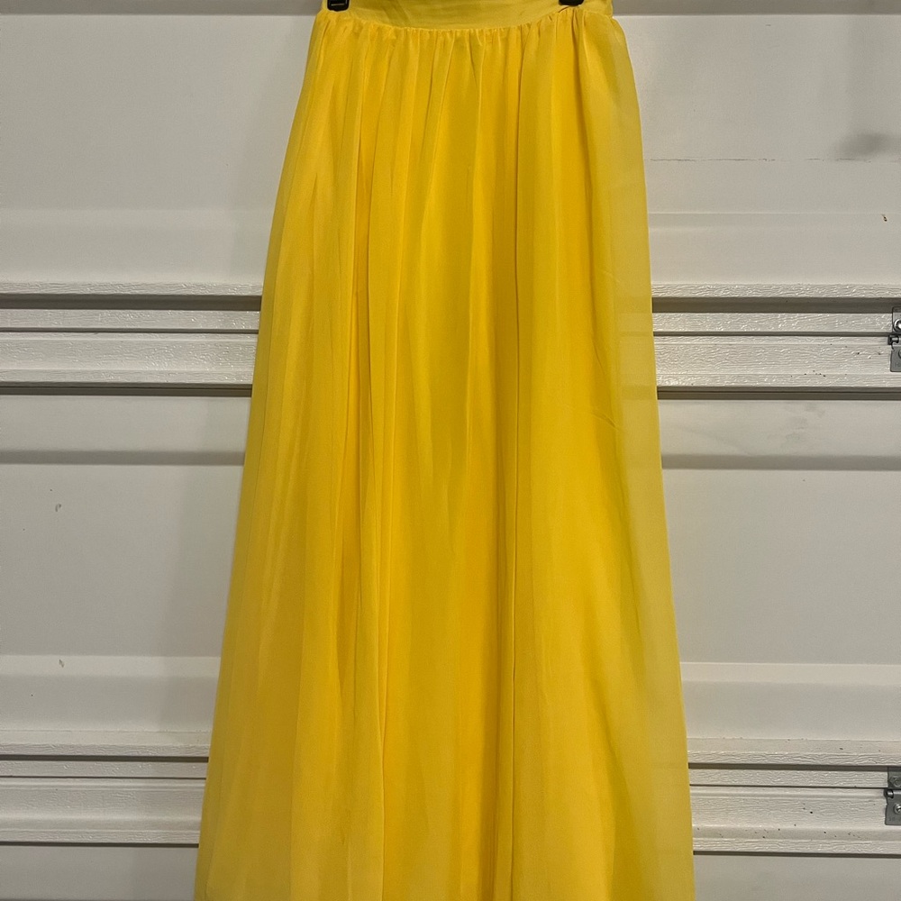 New York & Company Vibrant Yellow Maxi Skirt